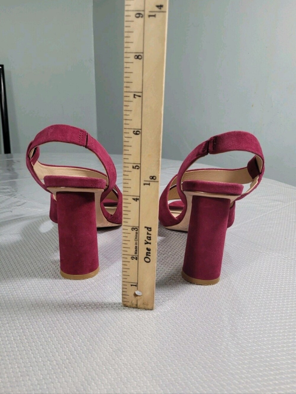 Antonio Melani 6.5 Layren Suede Slingback Block Heel Sandals 95 - Picture 4 of 8